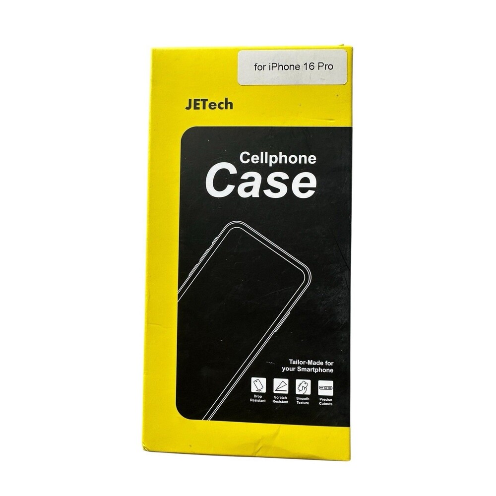 JETech Iphone 16 Pro Black Liquid Silicone Black Phone Case